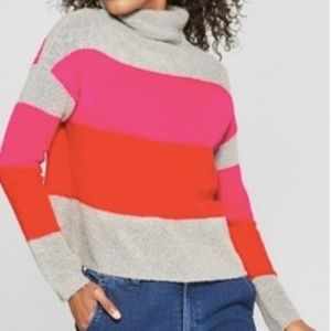 Cliche Red Pink and Gray Sweater